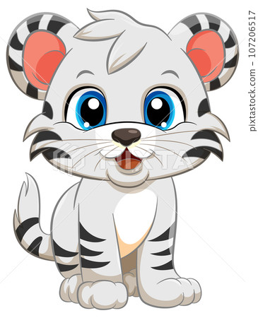 Cute Tiger Cartoon Character Cute Tiger Cartoon Character 107206517