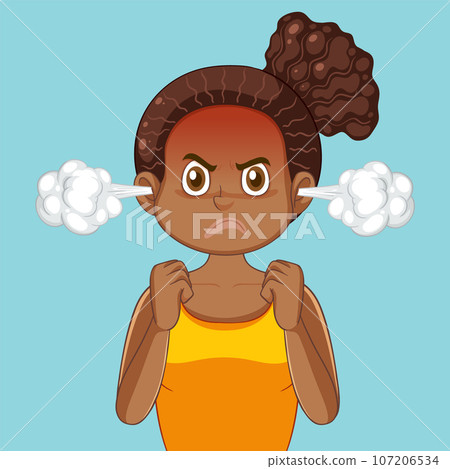 African American Teen Girl Showing Anger African American Teen Girl Showing Anger 107206534