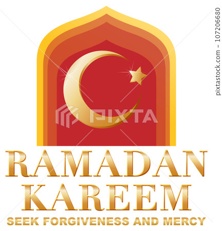 Ramadan Kareem Poster Vector 107206680