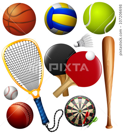 Sports Objects Collection in Vector Sports Objects Collection in Vector 107206698