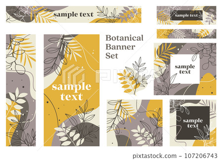 Banner set_Botanical 107206743