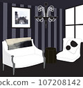 Illustration of simple and chic interior 107208142