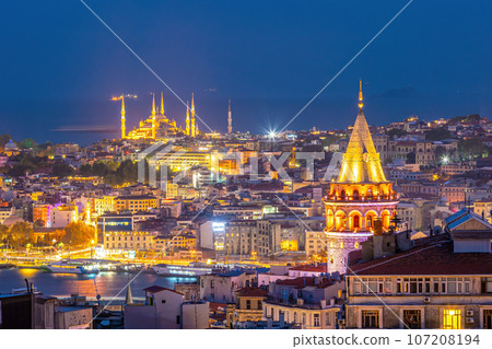 Downtown Istanbul cityscape of Turkey 107208194
