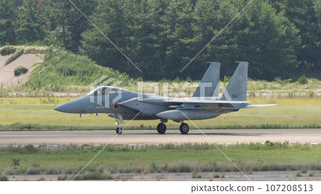 Air Self-Defense Force 304th Squadron F-15J Eagle taxiing Air Self-Defense Force 304th Squadron F-15J Eagle taxiing 107208513
