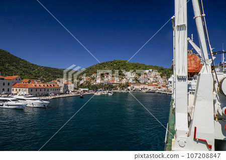 vis island croatia view from the ferry vis island croatia view from the ferry 107208847