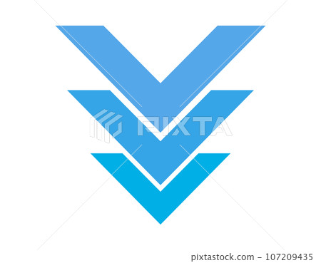 藍色向下箭頭圖標 藍色向下箭頭圖標 107209435