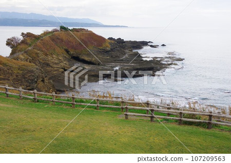 Esashi Town, Hokkaido, looking towards Kaminokuni Town from Kamome Island Esashi Town, Hokkaido, looking towards Kaminokuni Town from Kamome Island 107209563