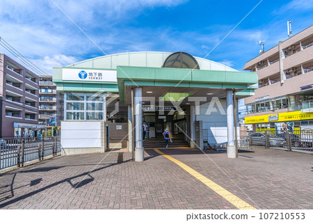 Tokyo cityscape in Japan View of subway Kitashin-Yokohama Station etc. 107210553