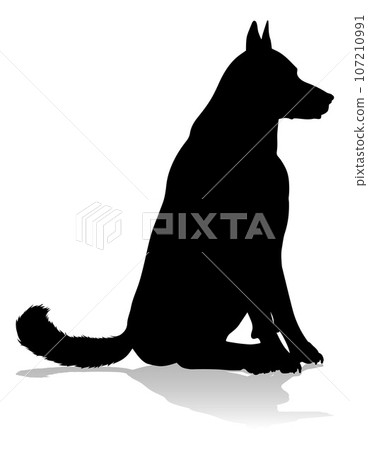 Dog Silhouette Pet Animal 107210991