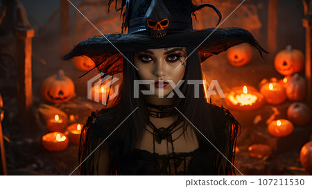 Halloween Witch _ generative AI 107211530