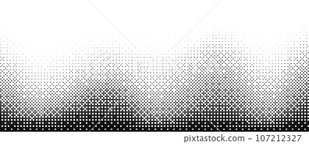 Pixelated bitmap wave gradient texture. Black and white dither pattern background. Abstract wavy glitchy pattern. 8 bit video game screen wallpaper. Wide pixel art retro illustration. Vector Pixelated bitmap wave gradient texture. Black and white dither pattern background. Abstract wavy glitchy pattern. 8 bit video game screen wallpaper. Wide pixel art retro illustration. Vector 107212327