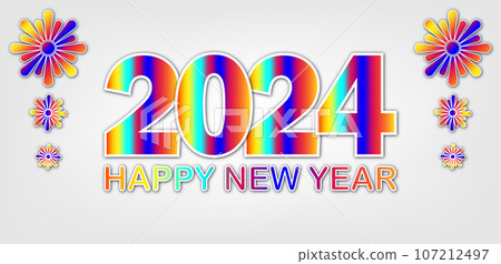 2024 Happy New Year greeting 107212497