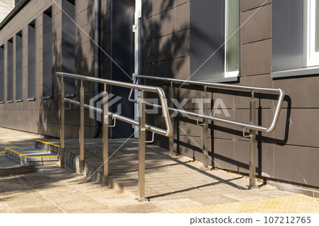 Ramp for wheelchairs, an example of living solution for persons with walking disability Ramp for wheelchairs, an example of living solution for persons with walking disability 107212765