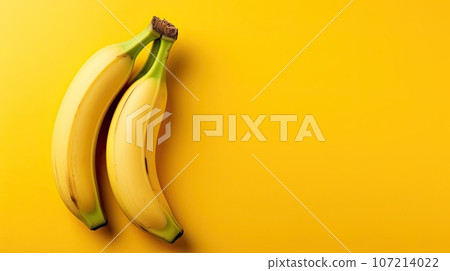 Banana fruit background yellow color Banana fruit background yellow color 107214022