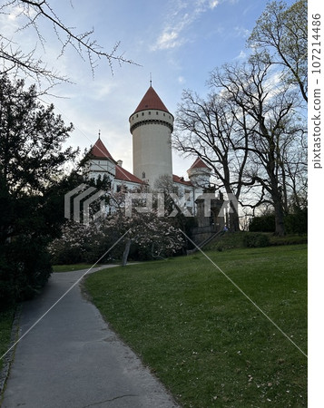 nice czech castle Konopiste near capital city Prague 107214486