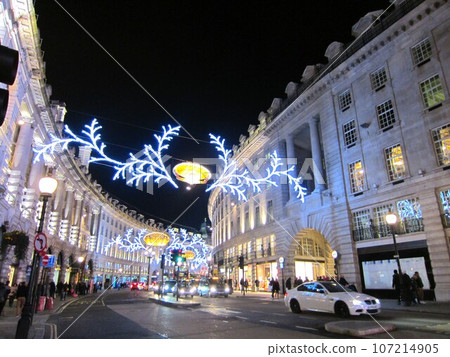Christmas on Regent Street, London 107214905