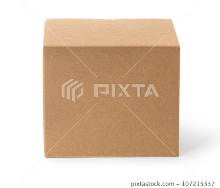 One closed cardboard Box One closed cardboard Box 107215337