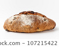 Pain de campagne with figs on white background 107215422
