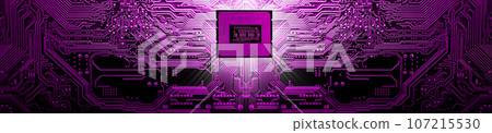 Processor on circuit motherboard background Processor on circuit motherboard background 107215530
