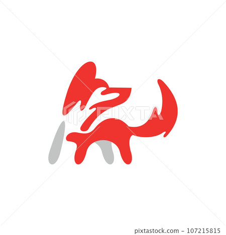 Animal fox standing modern simple logo Animal fox standing modern simple logo 107215815