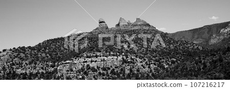 Black and White Sedona Arizona surrounding Red Rock Country on Film 107216217