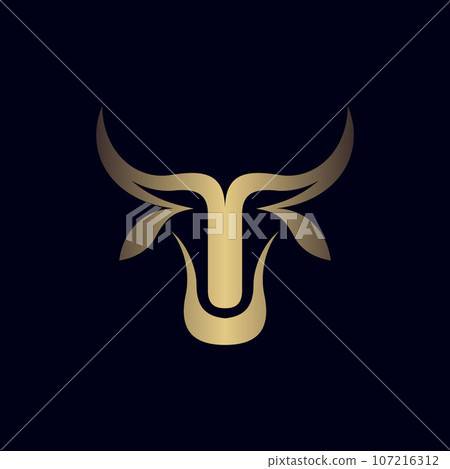 Bull head modern luxury simple logo Bull head modern luxury simple logo 107216312