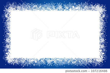 Delicate snowflake frame_blue_horizontal 9 107216486