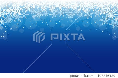 Delicate snowflake frame_blue_horizontal 6 107216489