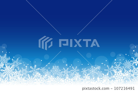 Delicate snowflake frame_blue_horizontal 5 107216491