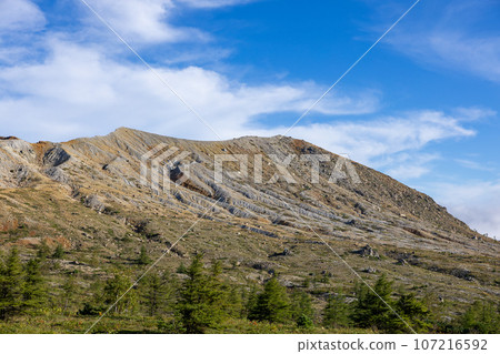 Shiga Kogen with a spectacular view of Mt. Shirane from Shibu Pass 107216592