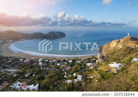 Sunrise over San Juan Del Sur lagoon Sunrise over San Juan Del Sur lagoon 107216644