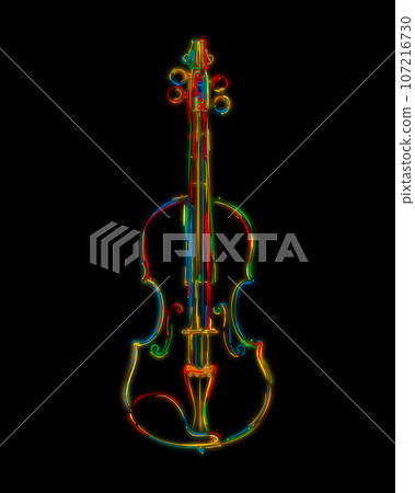Styized violin sketch in colors Styized violin sketch in colors 107216730