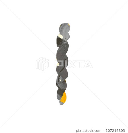 Dividing line cut out hand drawn watercolor 107216803