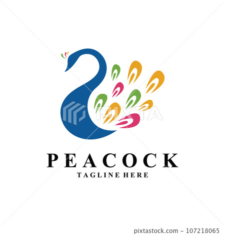 Vector Illustration Peacock Silhouette Design Vector Illustration Peacock Silhouette Design 107218065
