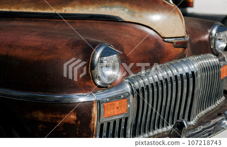 retro car headlights retro car headlights 107218743