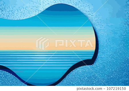 Summer background and banner with waves Summer background and banner with waves 107219150