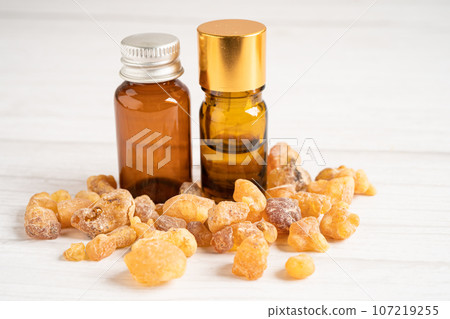 Frankincense or olibanum aromatic resin and soap for used in incense and perfumes. 107219255