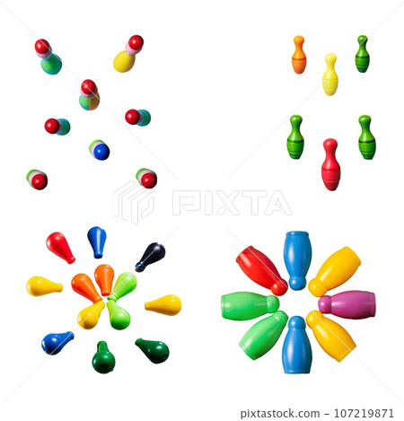 Colorful Skittles isolated on a white background. 107219871