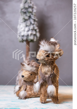 deer figurine for decoration. realistic deer for decoration deer figurine for decoration. realistic deer for decoration 107220257