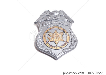 Police Marshal U.S badge isolated on white background 107220555