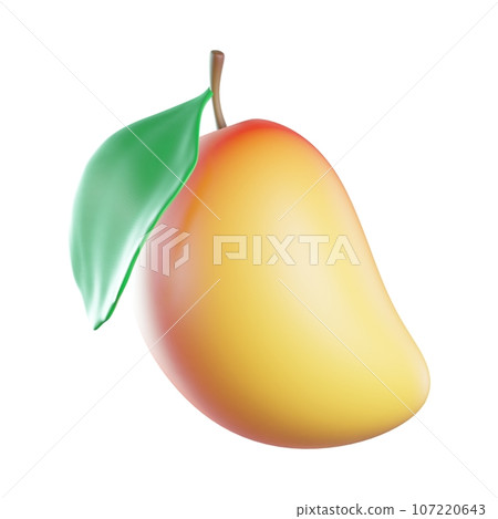 Mango with Leaves Fruit, Juicy Mango and Foliage Mango with Leaves Fruit, Juicy Mango and Foliage 107220643