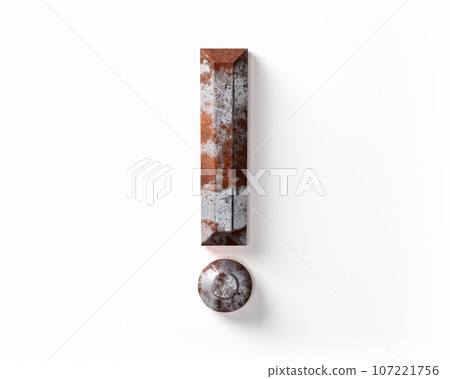 Symbol made of rusty metal 107221756
