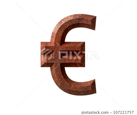 Symbol made of rusty metal 107221757
