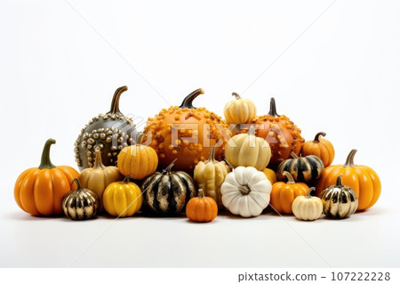 decorative pumpkin elements arranged...-插圖素材 [107222228] - PIXTA圖庫