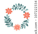 vector illustration of floral wreath frame 107222334