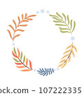 Abstract foliage wreath. Vector illustration. 107222335