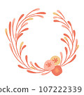 Abstract foliage wreath. Vector illustration. 107222339