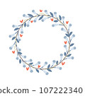 Abstract foliage wreath. Vector illustration. 107222340