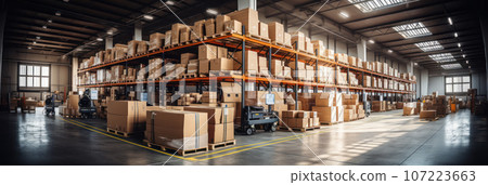 Retail warehouse with boxes Retail warehouse with boxes 107223663
