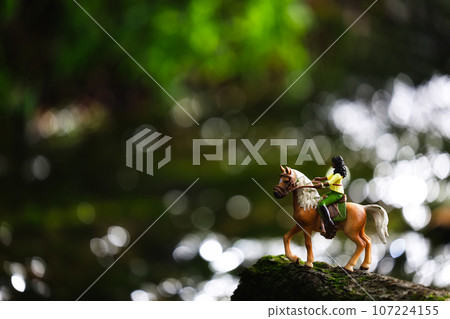horse figures and nature 107224155